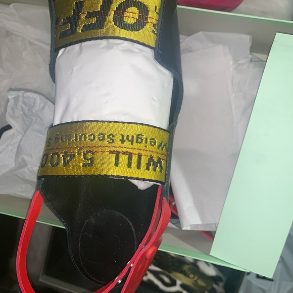AUTHENTIC OFF WHITE LOGO TIE STRAP SANDALS. - Picture 2 of 6